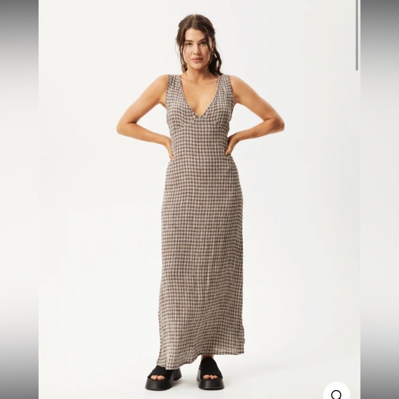 Afends Seersucker Check Maxi Dress - Picture 2 of 4